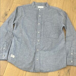 NWOT Zara Blue Button-Up Shirt Size 11-12